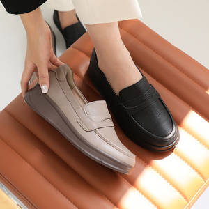 [JSHOE] Mocasines de Piel de Cordero Genuina Hechos a Mano para Mujer, Tacón Bajo de 4.5cm, Zapatos Casuales Cómodos para Caminar - Product Image 3