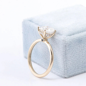 Lujo GRA certificado 14K/18K oro rosa laboratorio cultivado diamante anillo de compromiso joyería clásica de alta calidad para mujeres - Product Image 5