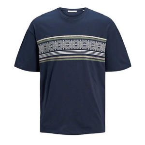 Camiseta de algodón Hip Hop 100% para hombre, tela de punto teñida lisa de alta calidad, patrón sólido, venta directa al por mayor de fábrica - Product Image 1