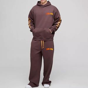 Custom Logo Oversize Cargo Tracksuits Cotton <b>Hooded</b> Track Suit Men Sweat Suit Jogging Wholesale Premium Quality Tracksuit Men - Product Image 5