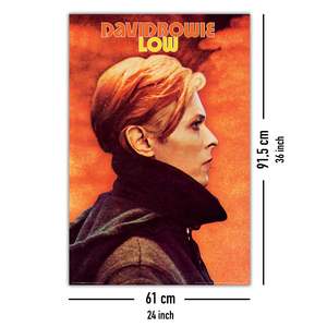 David Bowie Modern <b>Poster</b> Low Canvas Wall Art with Black <b>Frame</b> - Product Image 5
