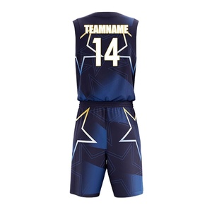 Ensemble de maillots de basket-ball unisexes, nouveau design, bonne qualité, prix abordable, logo personnalisable, respirant et sublimé, pour hommes et femmes. - Product Image 4