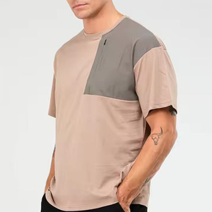 เสื้อวิ่งออกกำลังกายผู้ชายผ้าฝ้ายพร้อมแผงเสื้อกล้ามสำหรับใส่ออกกำลังกายเล่นยิมฟิตเนสโลโก้ได้ตามต้องการ - Product Image 5