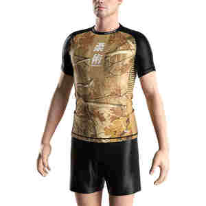 เสื้อแรชการ์ดผ้าฟลีซผู้ชายแบบสั่งทำ - ผู้ผลิตงานพิมพ์นูน - Product Image 5