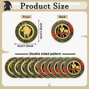 Monete Personalizzate 'Indossa l'Armatura Completa di Dio', Monete Commemorative Cristiane in Metallo, Regali di Preghiera per Uomini e Collezionisti - Product Image 2