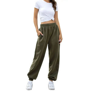 OEM logotipo personalizado Casual Jogging and Lounge mujeres Jogger pantalones de chándal Unisex personalizado algodón transpirable pantalones de chándal - Product Image 6