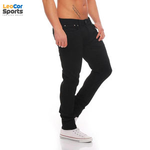 กางเกงยีนส์ผ้าเดนิมสำหรับผู้ชาย2022ซักขนาดกลางน้ำหนักเบาพิมพ์โลโก้ได้ตามต้องการ - Product Image 4