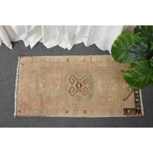 Alfombra de lana turca Beige Vintage de 16x31 pies, hecha a mano, clásica, área grande, rectángulo, diseño abstracto de retazos, látex para habitación de pasillo - Product Image 1