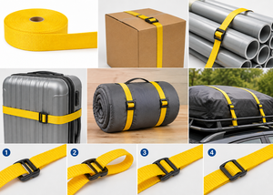 Rouleau de sangle en polyester pour la logistique, 25 mm, haute performance, pour la fixation et le transport des charges, fourniture d'usine OEM - Product Image 2