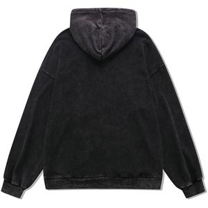 Venta al por mayor heavyweight HOODIE blanks vintage Wash Black Acid Wash oversize unisex HOODIE alta calidad Acid Wash HOODIE - Product Image 3