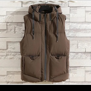 Chalecos de hombre, chaqueta para Otoño Invierno, chaleco con capucha, grueso, cálido, cómodo, ropa de hombre de talla grande - Product Image 2