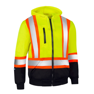 Sweats à capuche haute visibilité veste d'hiver de sécurité réfléchissante vêtements de travail dissimulés à capuche rembourré vêtements de travail imperméables sweats à capuche - Product Image 6