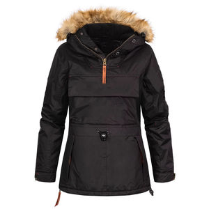 Chaqueta de Invierno Impermeable para Mujer con Capucha y Forro Polar, Chaqueta de Exterior con Cremallera y Logotipo Personalizado - Product Image 5