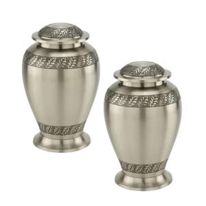 Urna de cremación de metal de estilo elegante asegurada de alta calidad Venta a granel de urna de metal funeraria disponible a precio competitivo - Product Image 2