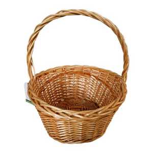 Panier en osier de saule naturel tissé à la main avec poignée, style Feng Shui, rangement et décoration multifonctionnels pour la maison - Product Image 1