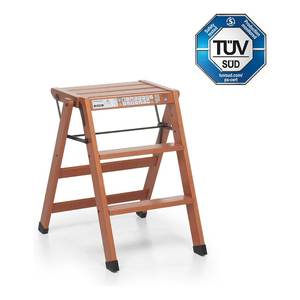 TIALZO Walnut 348106 Wooden <b>Step</b> <b>Stool</b> (3 <b>Steps</b>) for Foppapedretti Premium Ladder Product - Product Image 1