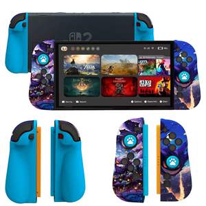 Housse de protection en silicone pour <span class=keywords><strong>Nintendo</strong></span> <span class=keywords><strong>Switch</strong></span> 2 avec design de dessin animé, avec 2 poignées pour pouces - Product Image 3