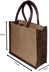 กระเป๋าช้อปปิ้งปอกระเจาเป็นมิตรกับสิ่งแวดล้อมพร้อมด้ามจับหนังแท้ผลิตอย่างระมัดระวัง2025 - Product Image 4