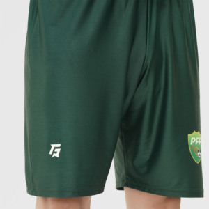 PFF Match Day Shorts in Green 100% Polyester Elastic Waist Sublimation Transfer Print XXS Size Solid Pattern Logo Decorations - Product Image 5