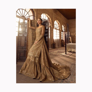 2024 luxe perlé à la main velours doré somalie mariée Dirac pour robes de mariée tissu pour les femmes somaliennes - Product Image 3