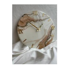 นาฬิกาไม้อีพ็อกซี่ทำด้วยมือทำจากไม้เรซินอีพ็อกซี่นาฬิกาแขวนผนัง - Product Image 4