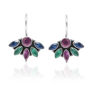 Pendientes de plata esterlina 925 hechos a mano con granate de piedras preciosas naturales, regalo de aniversario perfecto para ella - Product Image 3