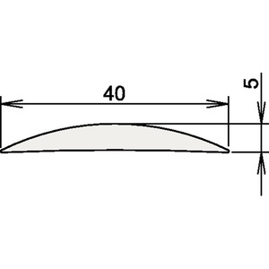 ATHMER Aluminum Threshold 090 3-111 840 mm Length 40 mm Width Silver Anodized <b>Seal</b> - Product Image 1