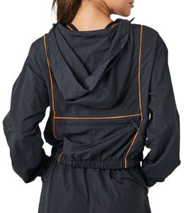 Conjuntos cortavientos de ropa deportiva para mujer con logotipo personalizado de alta calidad, chándal holgado de talla grande transpirable a prueba de viento - Product Image 3