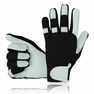 Guantes de jardinería de cuero para hombres y mujeres Guantes de trabajo de jardín resistentes a prueba de espinas Diseño de logotipo personalizado Guantes de trabajo impresos - Product Image 6