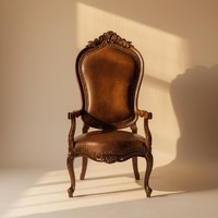 Chaise de trône royale de style vintage portable de luxe caractéristique stable en fer étanche «roi» pour le salon, l'hôtel ou le restaurant