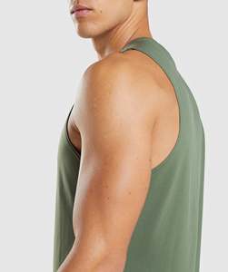 Camiseta sin mangas con estampado de logotipo de alta calidad cómoda de marca propia, camisetas sin mangas transpirables de moda de Color personalizado para Fitness - Product Image 5