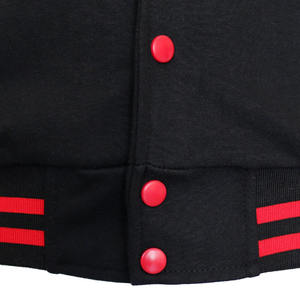 Veste universitaire pour homme personnalisée en vente chaude, taille plus, style streetwear, col montant, logo sur le devant, manches en cuir OEM, matière en laine - Product Image 4