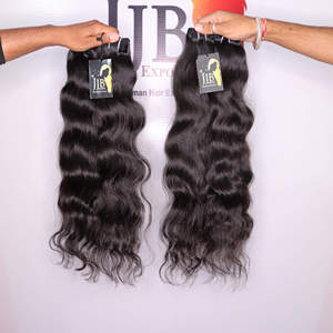 Extensiones de Cabello Humano Ondulado Natural de Templo Indio Sin Procesar de un Solo Donante con Cierre HD - Product Image 2