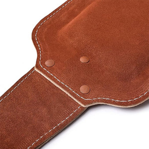 Ceinture en cuir avec logo personnalisé, chaîne en acier, cuir de vachette, réglable, pour la musculation, robuste, antidérapante, respirante, unisexe - Product Image 6