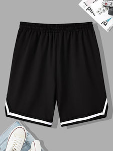 Shorts de basketball personnalisés pour hommes, taille mi-haute, en maille, pour l'entraînement estival, entrejambe de 5 pouces, design uni, double ou simple couche - Product Image 5