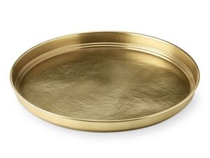 Bandejas Redondas de Aluminio, Tamaño Personalizado, Bandeja Dorada para Servir Alimentos en Mesas, Uso en Hoteles y Bodas - Product Image 2