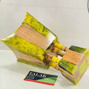 Brûleur d'encens arabe antique de qualité supérieure en bois et résine époxy, porte-bakhoor, décoration d'intérieur à vendre - Product Image 3