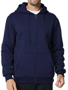 Sudadera con Capucha Informal Estilo Vintage para Hombre, Impermeable, 300g, Color Sólido, Felpa de Poliéster Suave, Tallas Grandes, Bolsillos, Uso Diario - Product Image 6