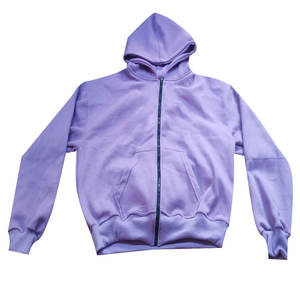 Custom High Street Thick 380 Gsm <b>Fleece</b> Hoodie Zipper <b>Sweatshirt</b> with Embroidered Design Lining Digital Printing for Winter - Product Image 1