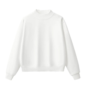 เสื้อสเวตเชิ้ตคอสูงทรงโอเวอร์ไซส์สำหรับเด็ก ผู้ชาย ผู้หญิง ผ้าฝ้ายฟลีซเรียบง่าย สไตล์ลำลอง สตรีทแวร์  รับผลิตเสื้อพิมพ์ลาย - Product Image 1