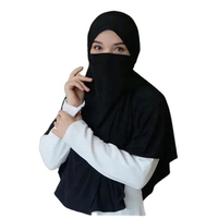 Syal etnik Muslim besar polos wanita, jilbab Islam, jilbab Arab instan, syal mode Ramadan penutup kepala bernapas
