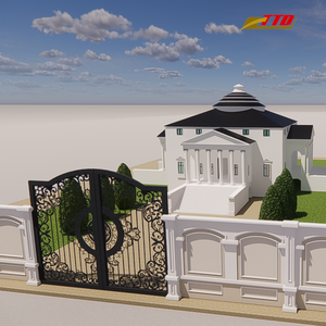 Portes de maison modernes inspiration design portails en fer forgé personnalisés pour des entrées élégantes qui rehaussent l'extérieur de votre maison. - Product Image 4