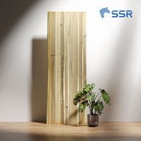 SSR VINA - Plan de travail en bois d'acacia à bord collé - Plan de travail en bois d'acacia à bord vivant - Plan de travail de table à manger en bois d'acacia à lattes continues