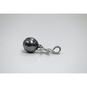 Colgante de Libélula con Perla Negra de Tahití Chapada en Rodio - Product Image 5