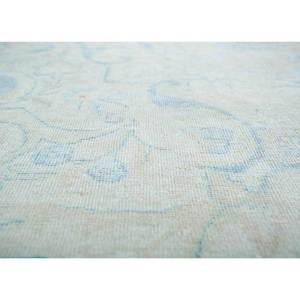 Tapis en laine bleue vintage fait main Pae-1818, motif rectangulaire en patchwork abstrait pour la maison, pour le salon, la chambre à coucher - Product Image 3