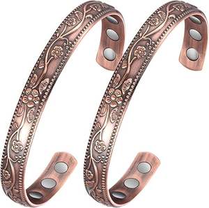 High Quality Customized Magnetic Pure <b>Copper</b> Fashion Cuff <b>Bracelet</b> Stylish Personalized Accessory - Product Image 3