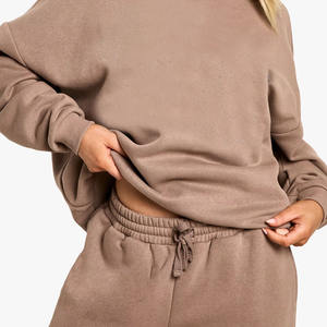 Sweat-shirt Femme Col Rond Vente en Gros Street Wear Femme Grande Broderie Logo French Terry Sweat-shirt Ample Mode Surdimensionné - Product Image 3