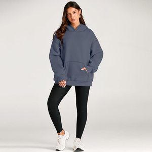 2025 impression personnalisée LOGO sweats à capuche et sweat-shirts pour femmes 100% coton à capuche surdimensionné pull blanc sweats à capuche lourds - Product Image 3