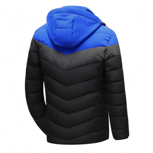 Vêtement d'hiver en gros pour fabricants, streetwear unisexe, couleur unie, col montant décontracté, veste matelassée épaisse d'hiver - Product Image 6