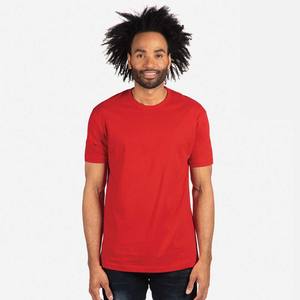 Camiseta de mezcla de algodón con estampado granate Camiseta de cuello redondo ajustada Premium de algodón unisex para hombre - Product Image 3